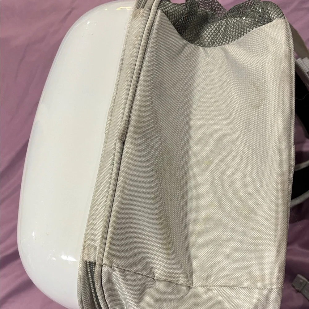 White Pet Carrier Backpack - Picture 10 of 11